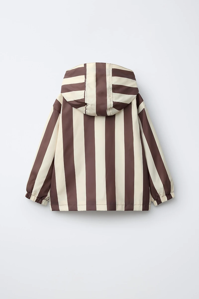 LIGHTWEIGHT STRIPED RAINCOAT