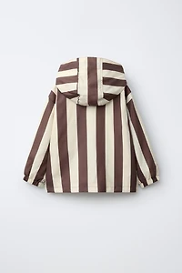 LIGHTWEIGHT STRIPED RAINCOAT
