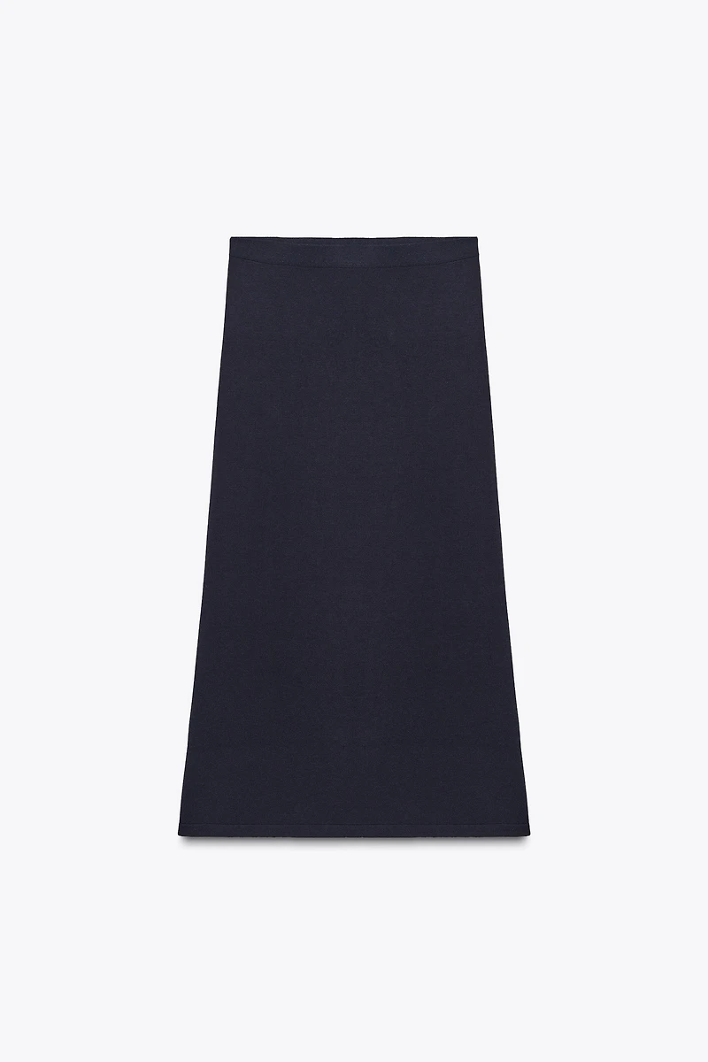 MIDI PLAIN KNIT SKIRT