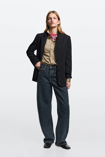 Mid-waist barrel fit jeans