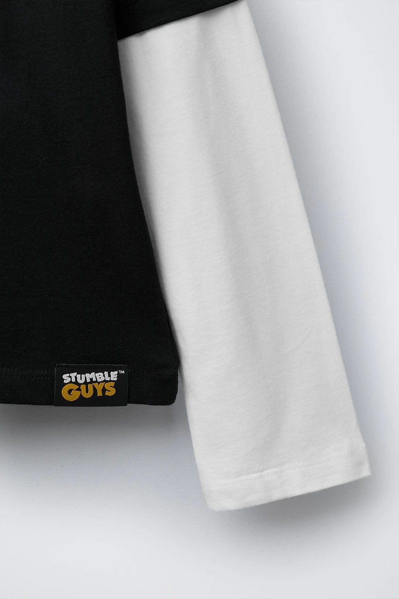 STUMBLE GUYS ™ © SCOPELY LAYERED LONG SLEEVE T-SHIRT