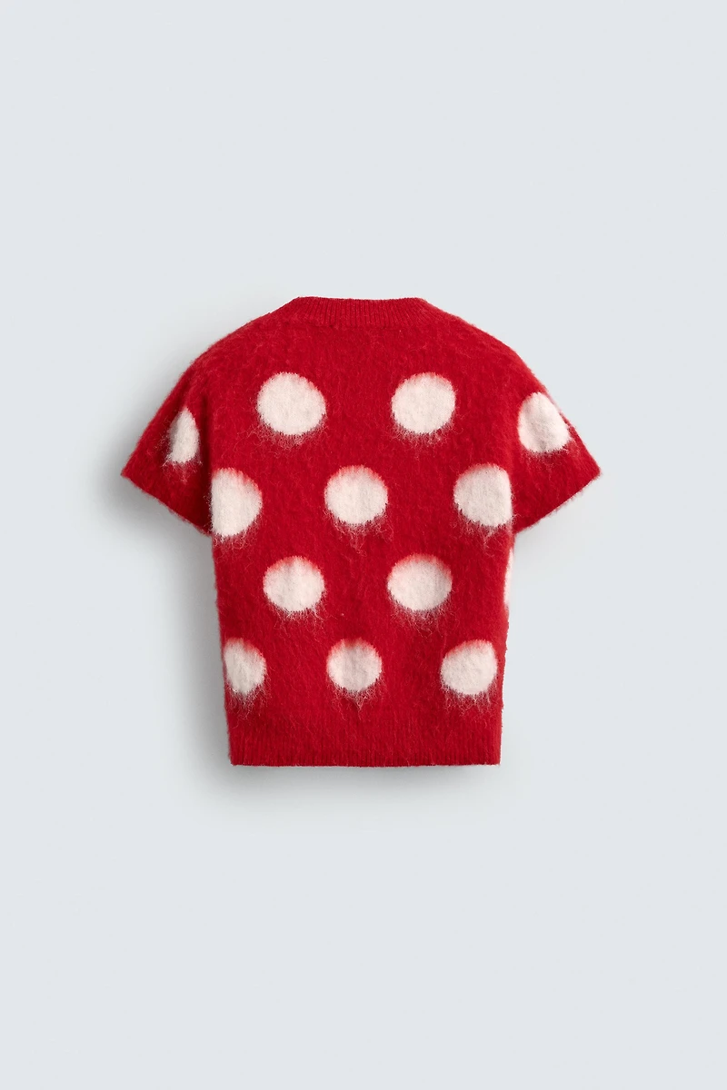 BRUSHED KNIT POLKA DOT TOP HARRY LAMBERT FOR ZARA X DISNEY