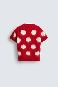 BRUSHED KNIT POLKA DOT TOP HARRY LAMBERT FOR ZARA X DISNEY