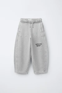 BARREL TEXT PLUSH PANTS