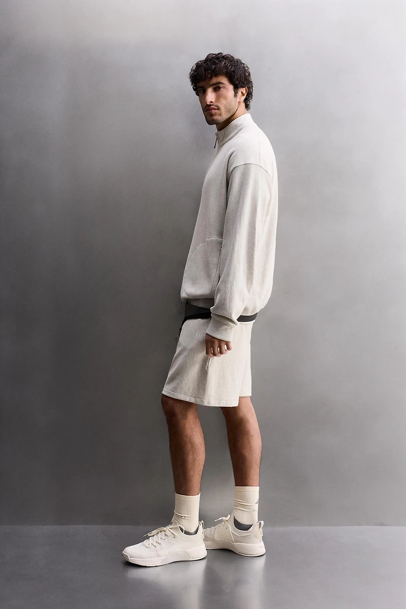 QUARTER-ZIP SWEATSHIRT WITH POCKETS