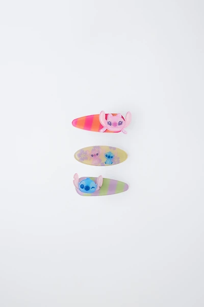 THREE-PACK LILO & STITCH STRIPED HAIR CLIPS