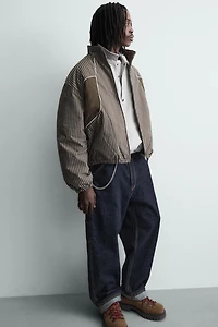 STRIPED BOXY FIT JACKET