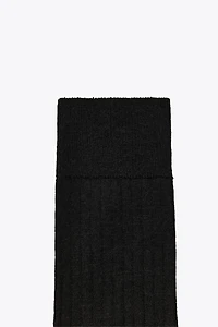WOOL BLEND RIB SOCKS