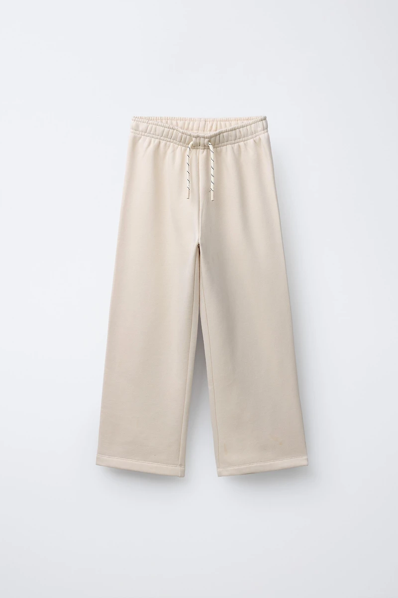 WIDE LEG FLEECE PANTS