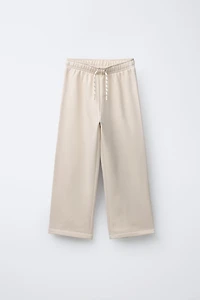 WIDE LEG FLEECE PANTS
