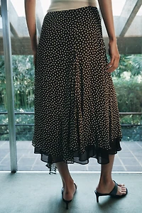 JUPE ASYMÉTRIQUE À POIS ZW COLLECTION