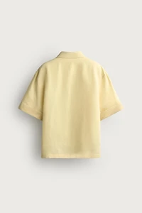 COTTON - LINEN POLO SHIRT