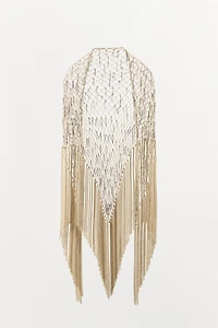 FRINGED CHAIN MULTI-POSITION SCARF