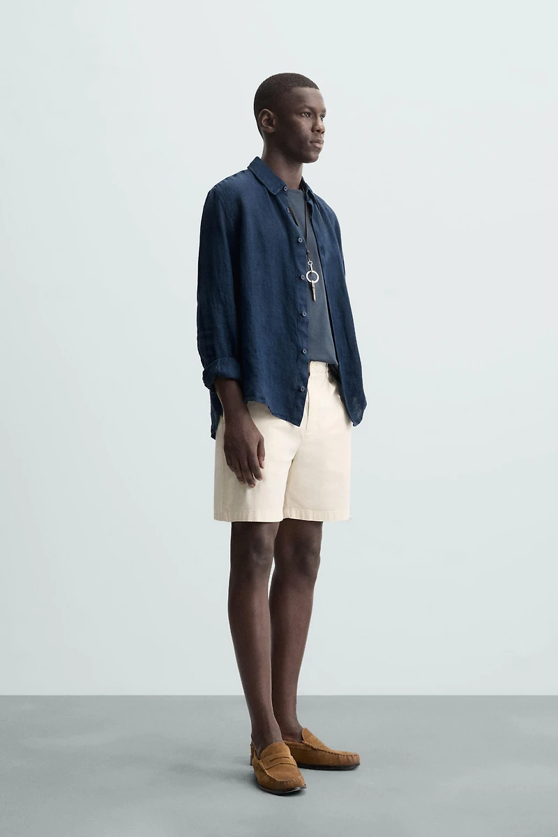 BERMUDA REGULAR FIT PLIS