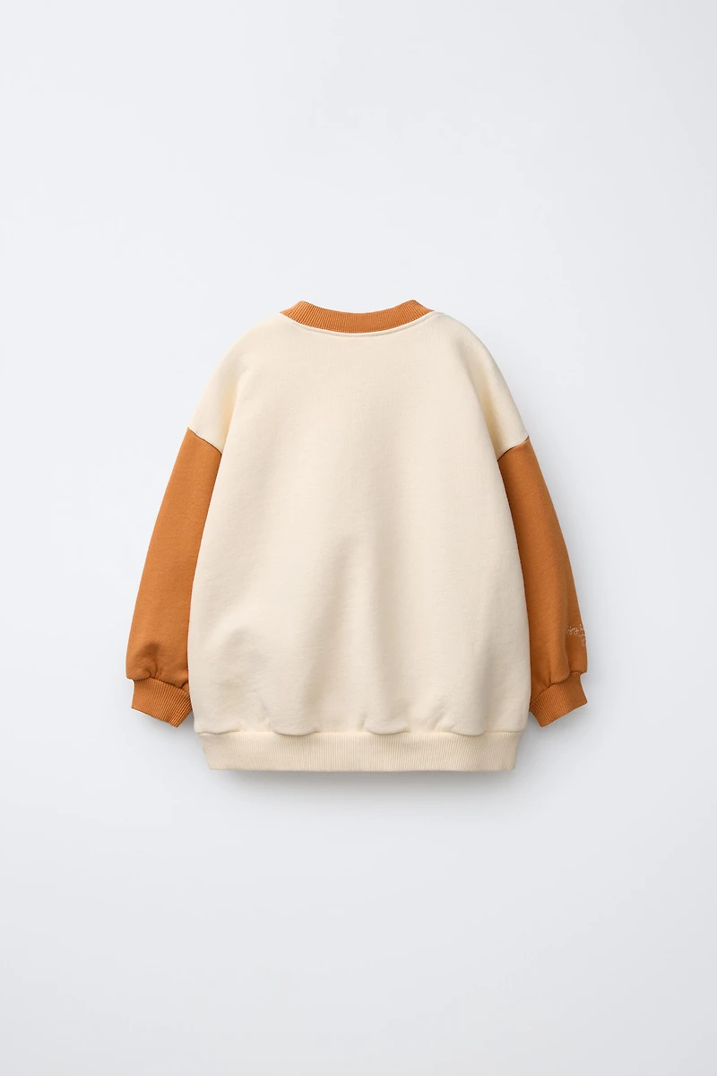 SWEAT COLOR BLOCK BRODÉ