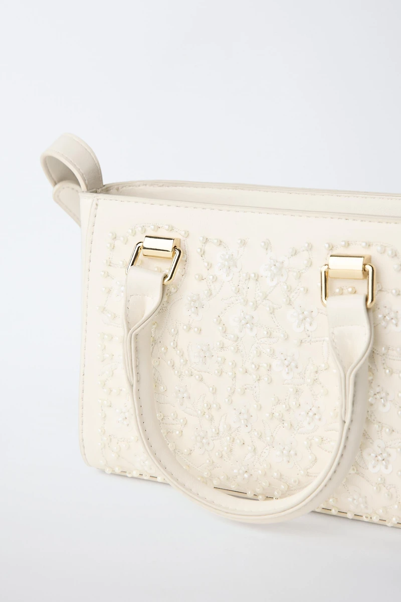 PEARL TRIM CROSSBODY BAG