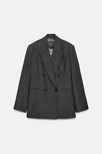 BLAZER OVERSIZE MÉLANGE DE LAINE ZW COLLECTION ÉDITION LIMITÉE