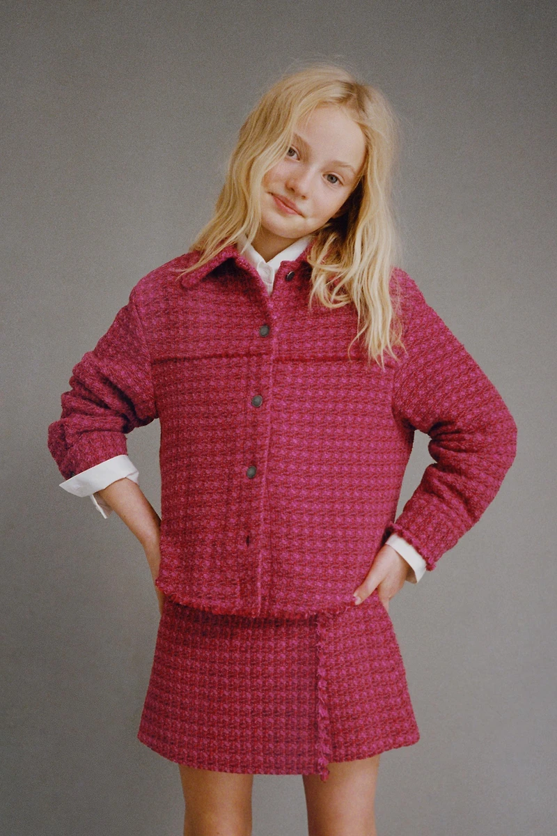 DISTRESSED TEXTURED SKORT