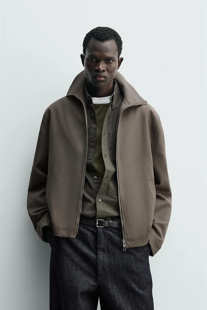 TWILL TEXTURED OVERSHIRT
