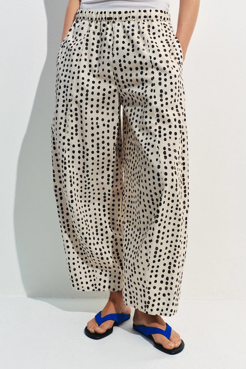 PANTALON STYLE PYJAMA À POIS ZW COLLECTION