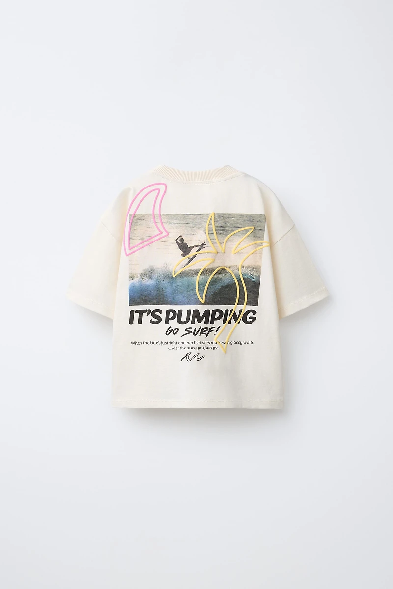 SURF PHOTO PRINT T-SHIRT