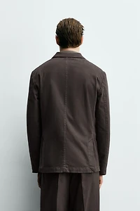 WASHED EFFECT SUIT BLAZER