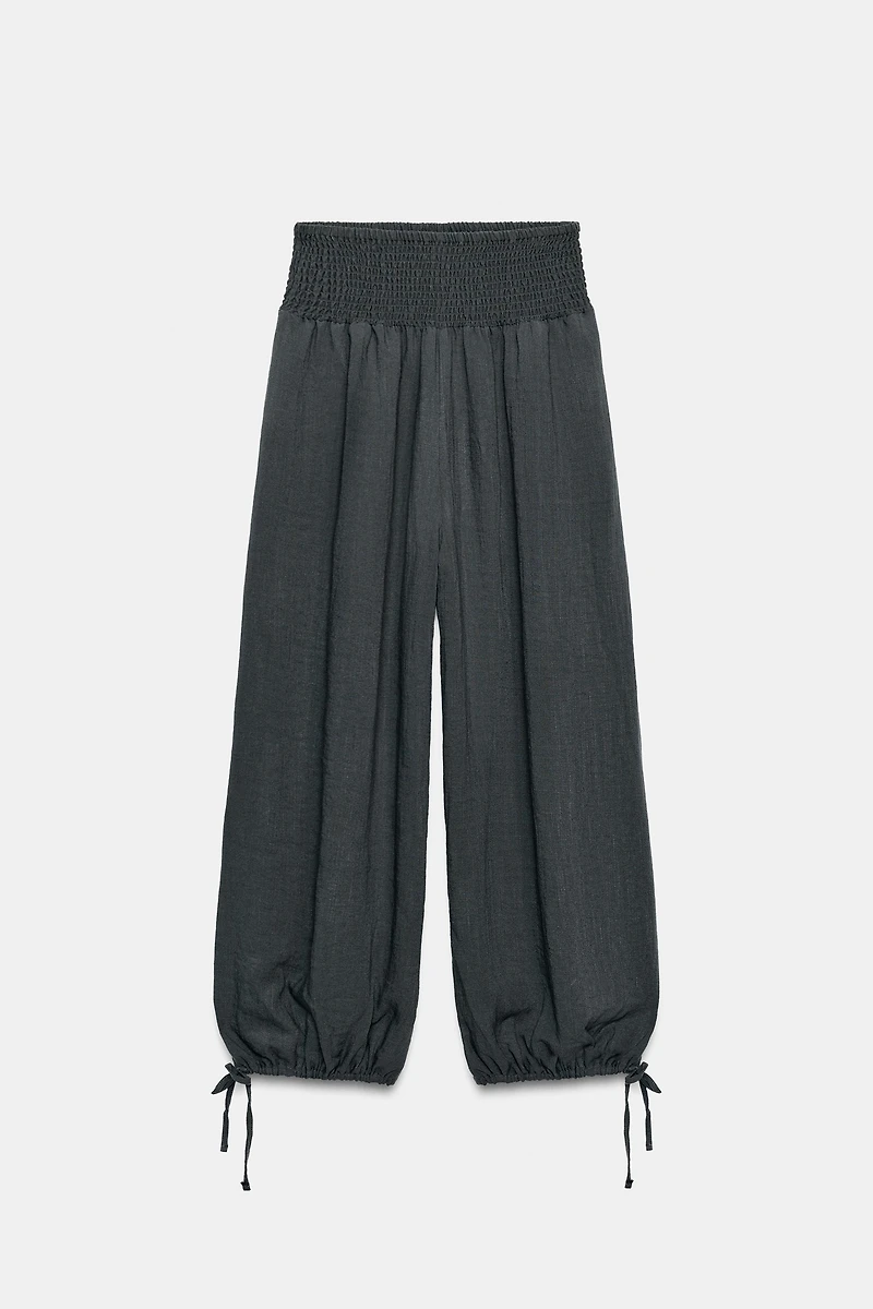 ELASTIC WAIST BAGGY PANTS
