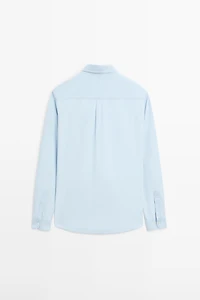 100% cotton regular fit denim shirt