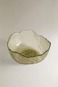 SALADIER VERRE RECYCLABLE RELIEF