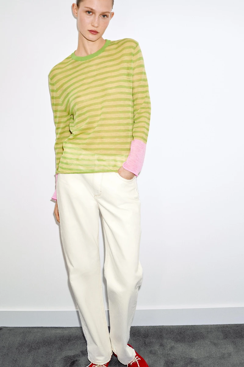 STRIPED KNIT JUMPER