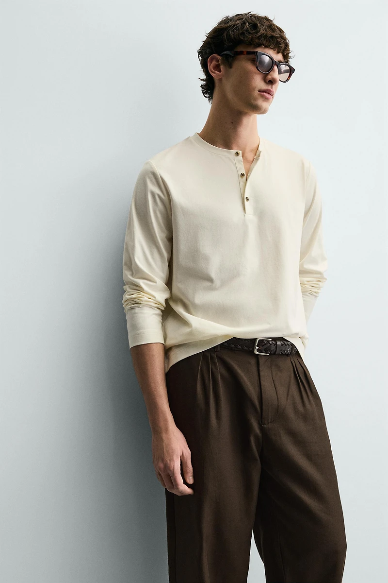 SOFT HENLEY SHIRT
