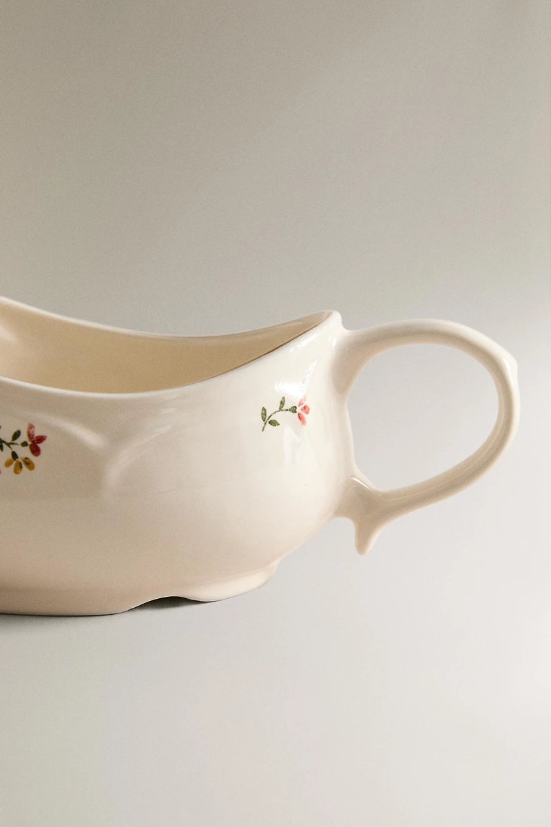 FLORAL PORCELAIN GRAVY BOAT