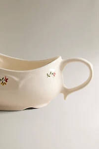 FLORAL PORCELAIN GRAVY BOAT