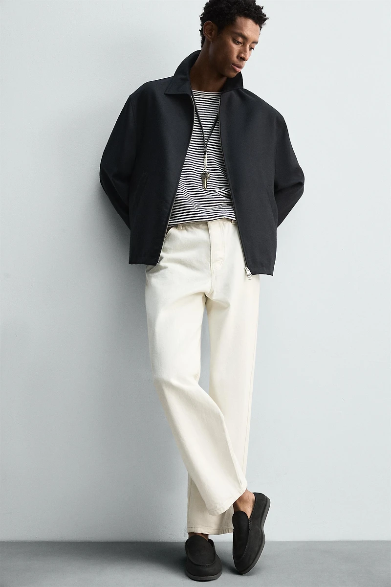 WOOL ZIP-UP OVERSHIRT