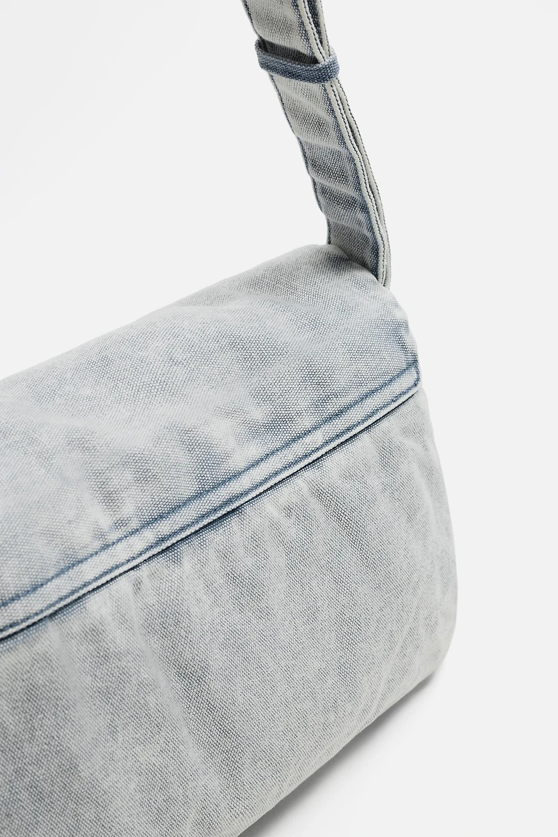 SAC BANDOULIÈRE EN DENIM À EFFET DÉLAVÉ