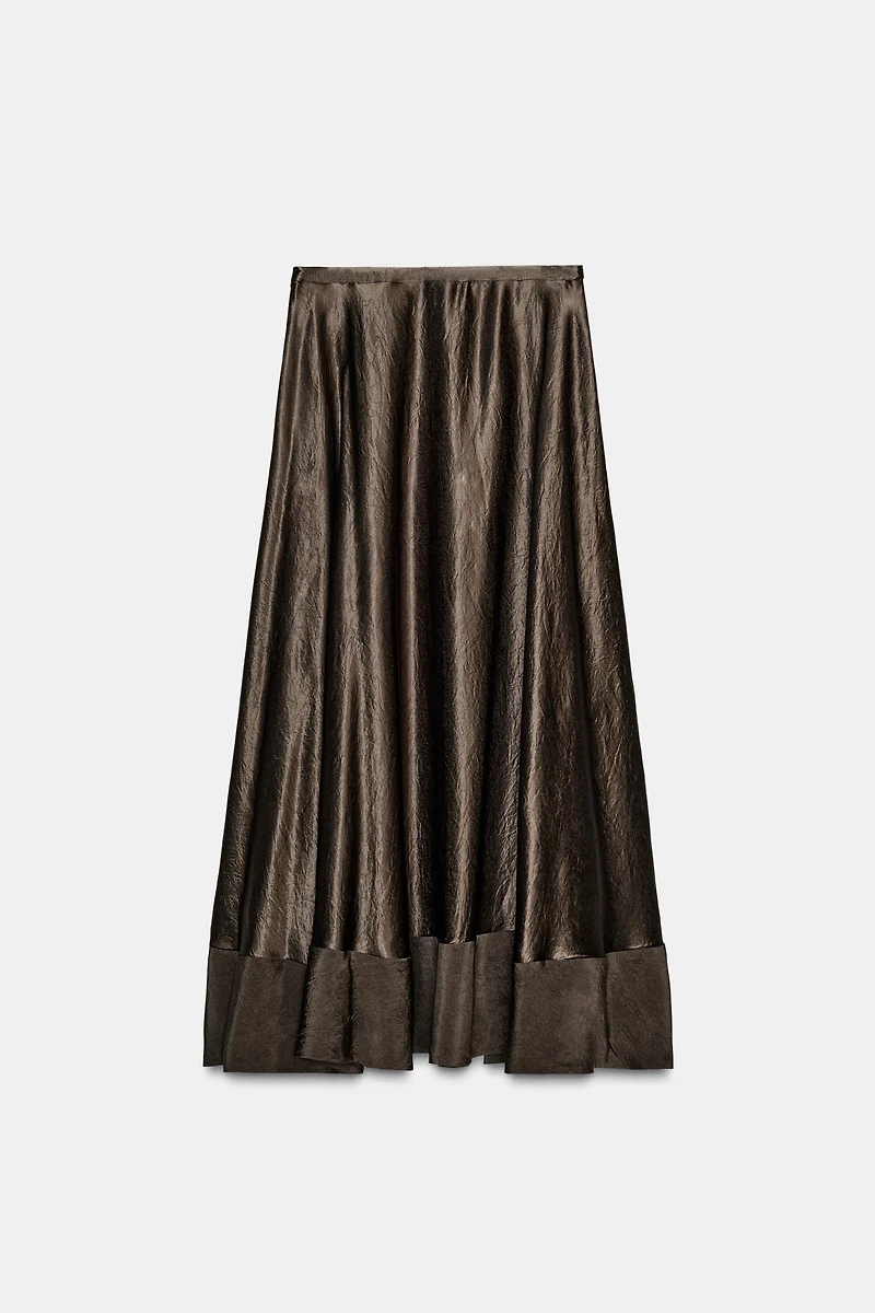 ZW COLLECTION LIMITED EDITION SATIN EFFECT MIDI SKIRT