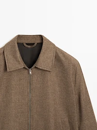 100% wool zip-up jacket