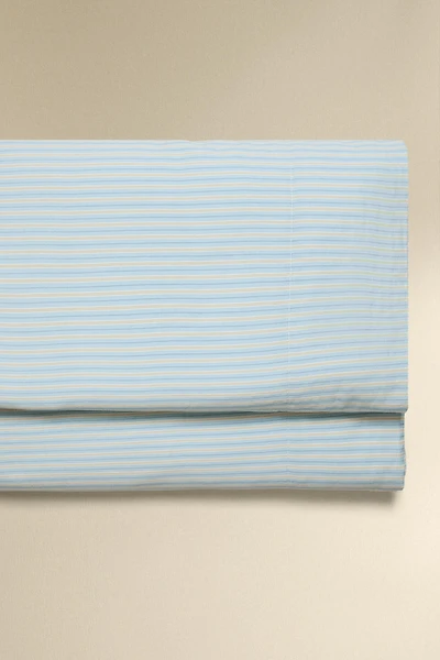FADED STRIPED SATEEN FLAT SHEET (300 THREAD COUNT)