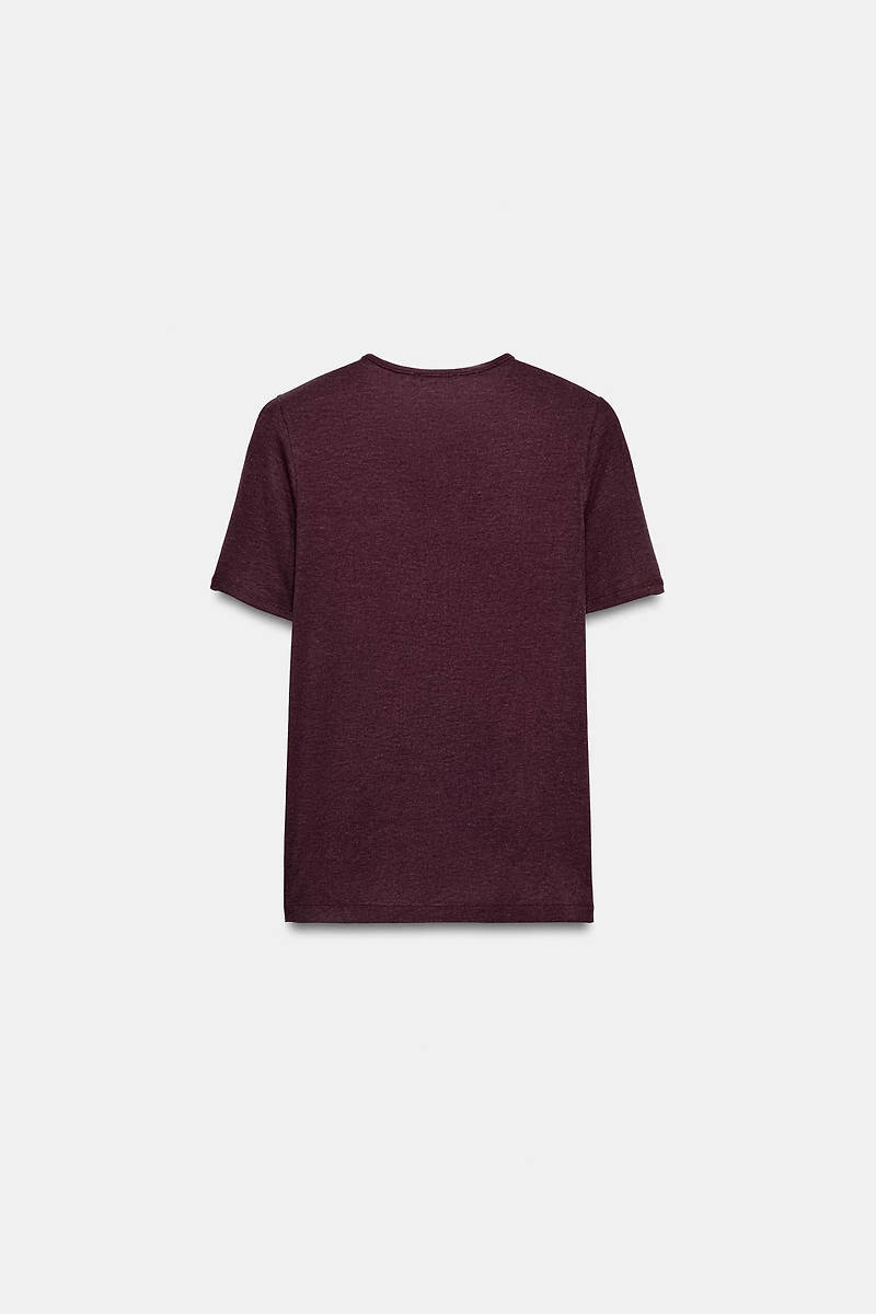 SHORT SLEEVE BUTTON T-SHIRT