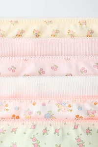 1 1/2-6 ANS / LOT DE SIX CULOTTES À FLEURS