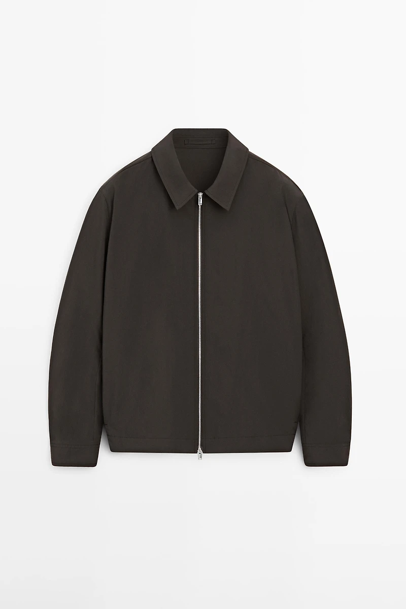 Blouson court total look