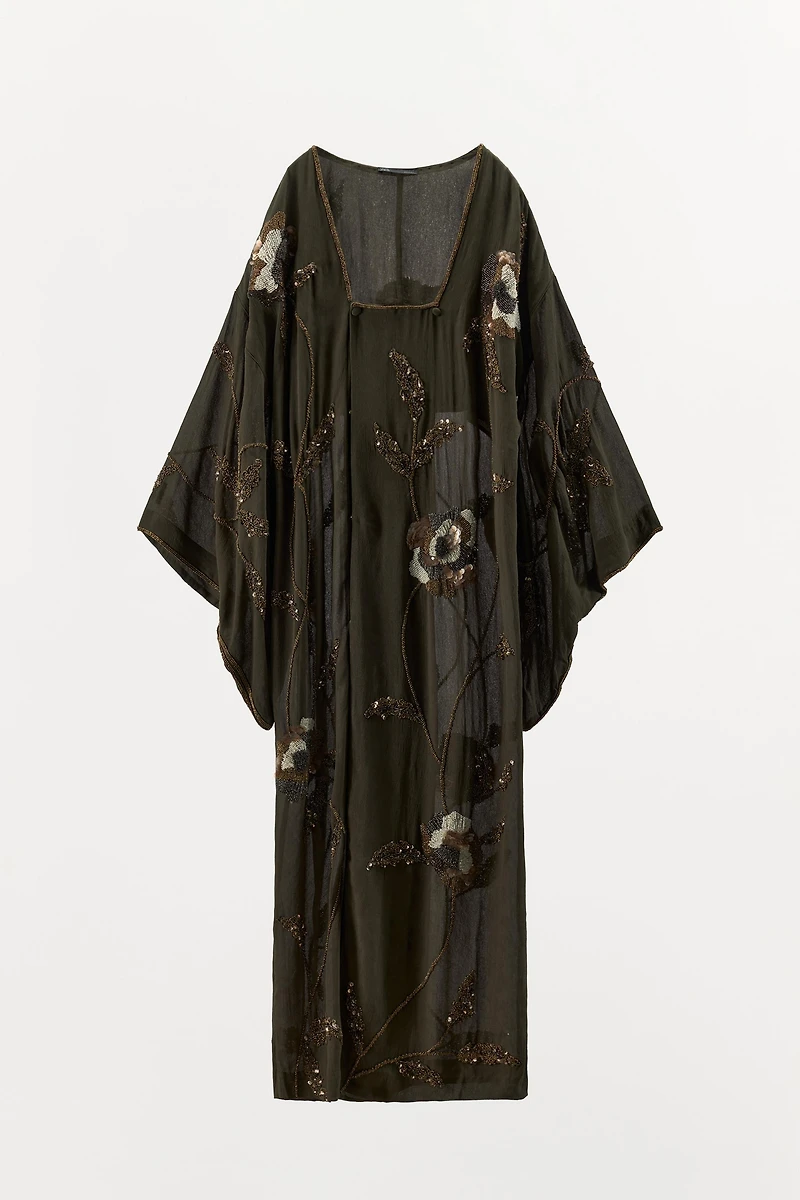 ROBE JACQUARD À BRODERIES ET FANTASIE LIMITED EDITION