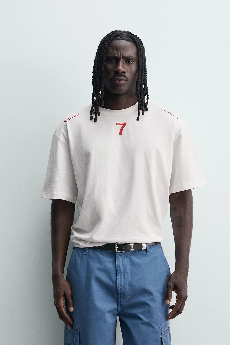 WASHED PRINT T-SHIRT