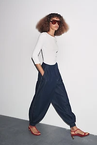 T-SHIRT COL BATEAU EN COTON