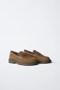 LEATHER PENNY LOAFERS