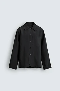 STRIPED JACQUARD FLOWY OVERSHIRT