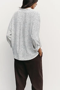 POLKA DOT TAB SLEEVE SHIRT