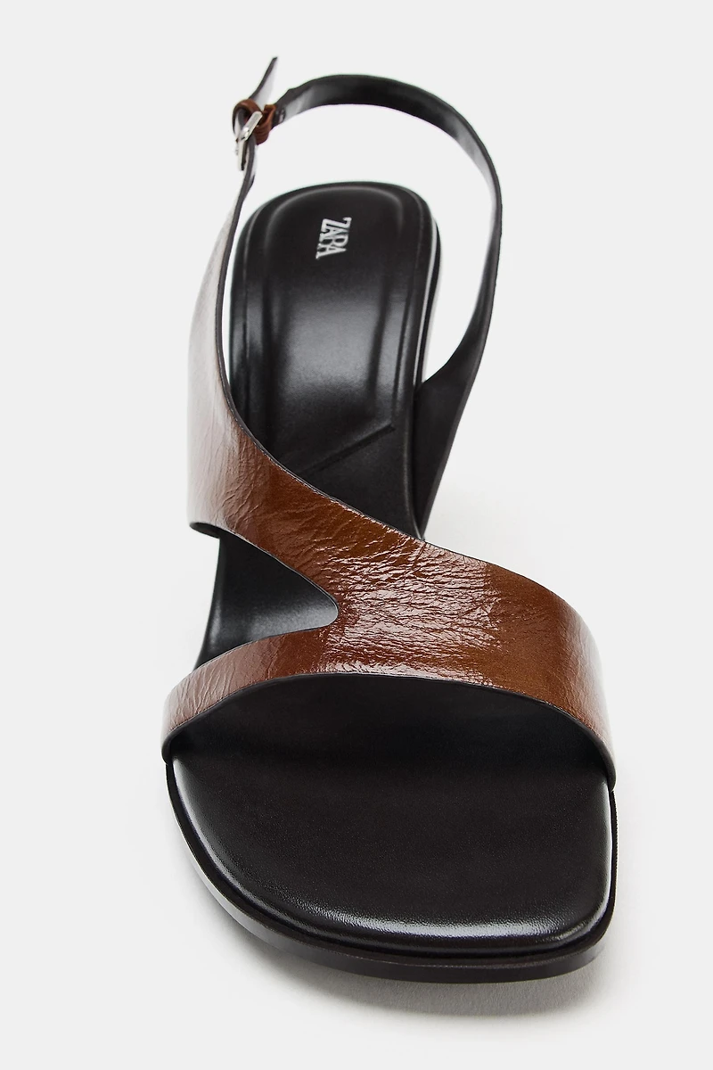 LEATHER HEELED SANDALS