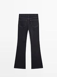 High waist bell bottom skinny jeans