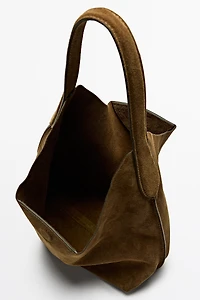 Split suede leather mini bag